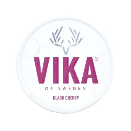 Vika Black Cherry &ndash; v&yacute;razn&aacute; tře&scaron;ňov&aacute; chuť v mini nikotinov&yacute;ch s&aacute;čc&iacute;ch VIKA pro intenzivn&iacute; z&aacute;žitek b2b. 